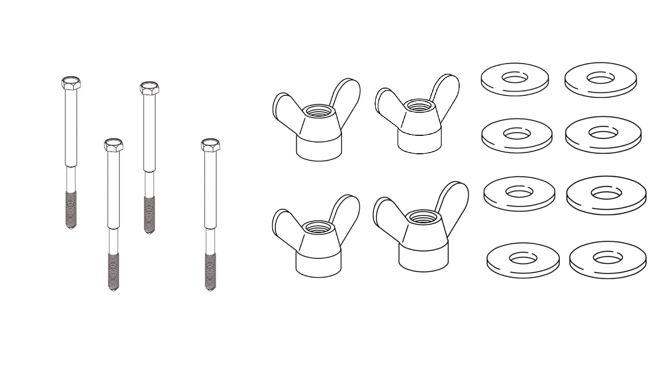 4x 10089529 - 4x 106718 - 8x 114579 -  SCREW Nut Wing Washer IKEA