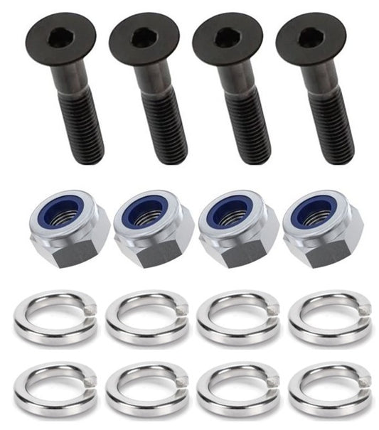 Kit: 4x Screws M8x15 + 4x Lock Nuts M8 + 8x Spring Washers Ø8.1/16x2