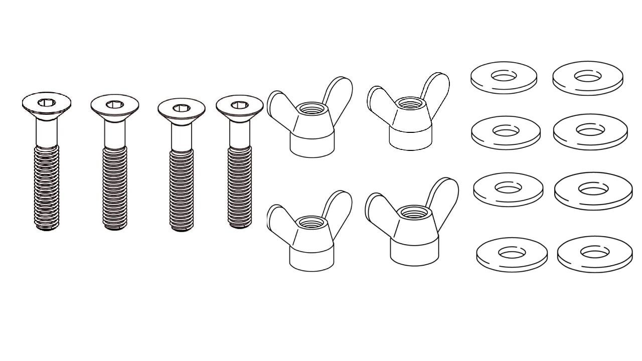 4x 10092237 - 4x 106718 - 8x 114579 - SCREW Washer Nut Wing IKEA