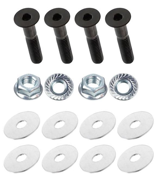 Kit: 4x Screws M8x15 + 4x Lock Nuts M8 with Serrated Flange + 8x Washers Ø8.4/40x2