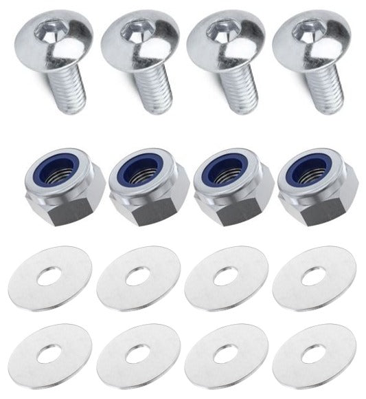 Kit: 4x Screws M8x40 + 4x Lock Nuts M8 + 8x Washers Ø8.4/40x2