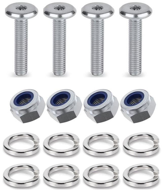 Kit: 4x Screws M8x45 + 4x Lock Nuts M8 + 8x Spring Washers Ø8.1/16x2