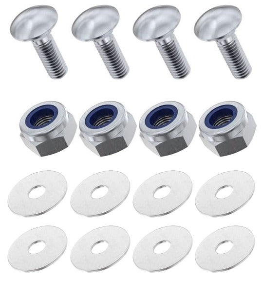 Kit: 4x Screws M8x45 + 4x Lock Nuts M8 + 8x Washers Ø8.4/40x2