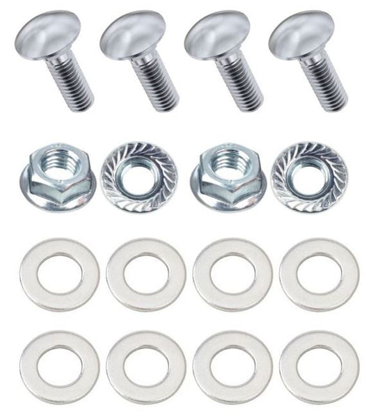 Kit: 4x Screws M8x45 + 4x Lock Nuts M8 with Serrated Flange + 8x Spring Washers Ø8.4/16x1.6