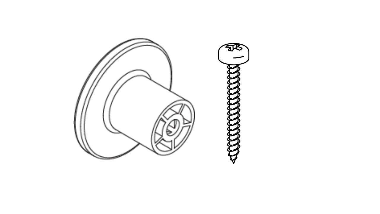 1x 10097806 - 1x 109567 - KNOB SCREW IKEA