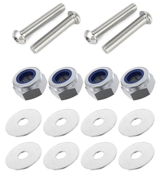 Kit: 4x Screws M8x33 + 4x Lock Nuts M8 + 8x Washers Ø8.4/40x2