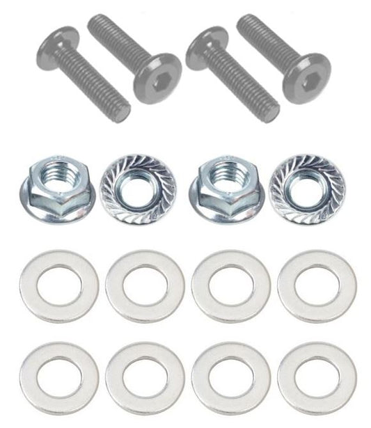 Kit: 4x Screws M8x60 + 4x Lock Nuts M8 with Serrated Flange + 8x Spring Washers Ø8.4/16x1.6