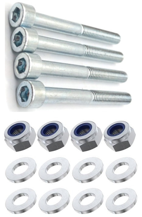 Kit: 4x Screws M8x70 + 4x Lock Nuts M8 + 8x Washers Ø8.4/22x1.5