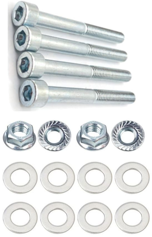 Kit: 4x Screws M8x70 + 4x Lock Nuts M8 with Serrated Flange + 8x Spring Washers Ø8.4/16x1.6