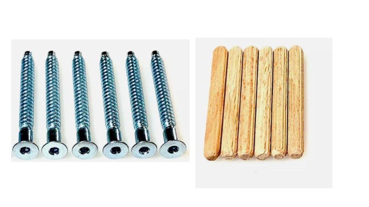 6x 104321 - 6x 101339 - Shelf Screws Wood dowels IKEA