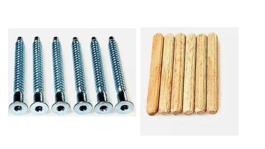 6x 104321 - 6x 101339 - Shelf Screws Wood dowels IKEA