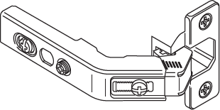 Sketch of an IKEA UTRUSTA door hinge for Metod corner base cabinet