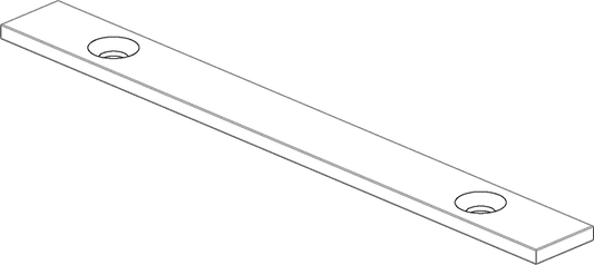 Heavy-Duty Flat Bracket – 140x15mm – Zinc-Plated Steel DC-01 (x4)