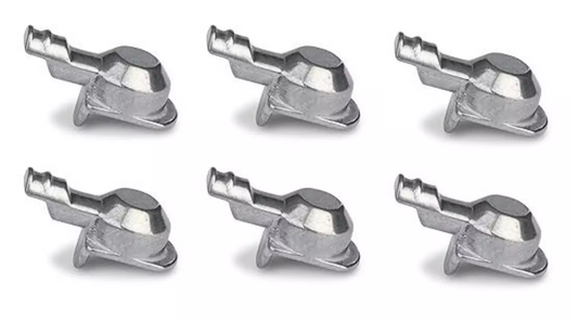 Pack of 6 metal shelf support pins 121762 for IKEA furniture. Replacement pegs for securing shelves in BILLY (older models) or HEMNES bookcases.