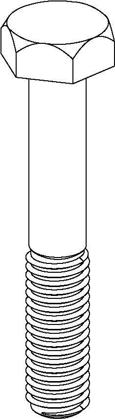 Sketch of IKEA metric screw M6S 124089