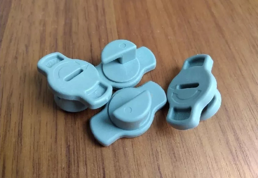 Pack of 4 plastic cam lock connector housings 124526. Essential replacement part for assembling most flat-pack IKEA furniture.