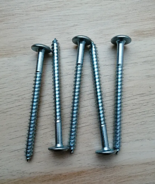 Heavy-Duty Wood Screws – 6.3x80mm – Zinc HEX4, Case Hardened (x10)