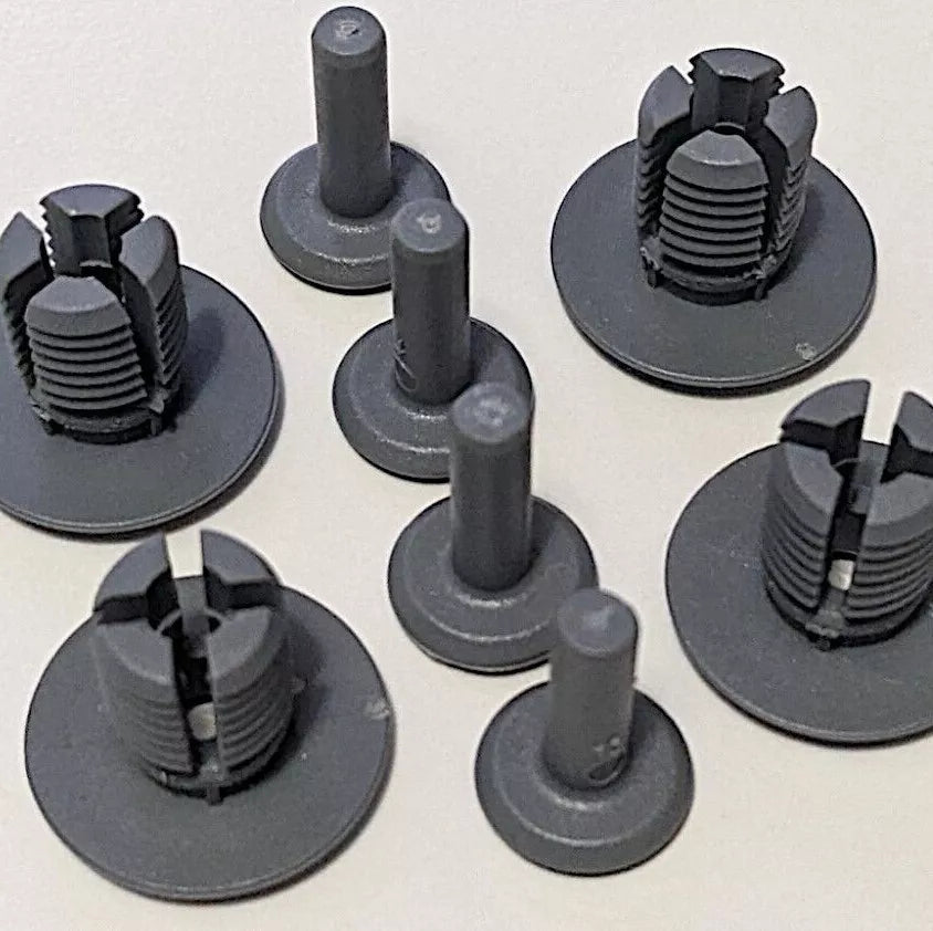 4x Expanding plug and pin IKEA grey 130884 130886