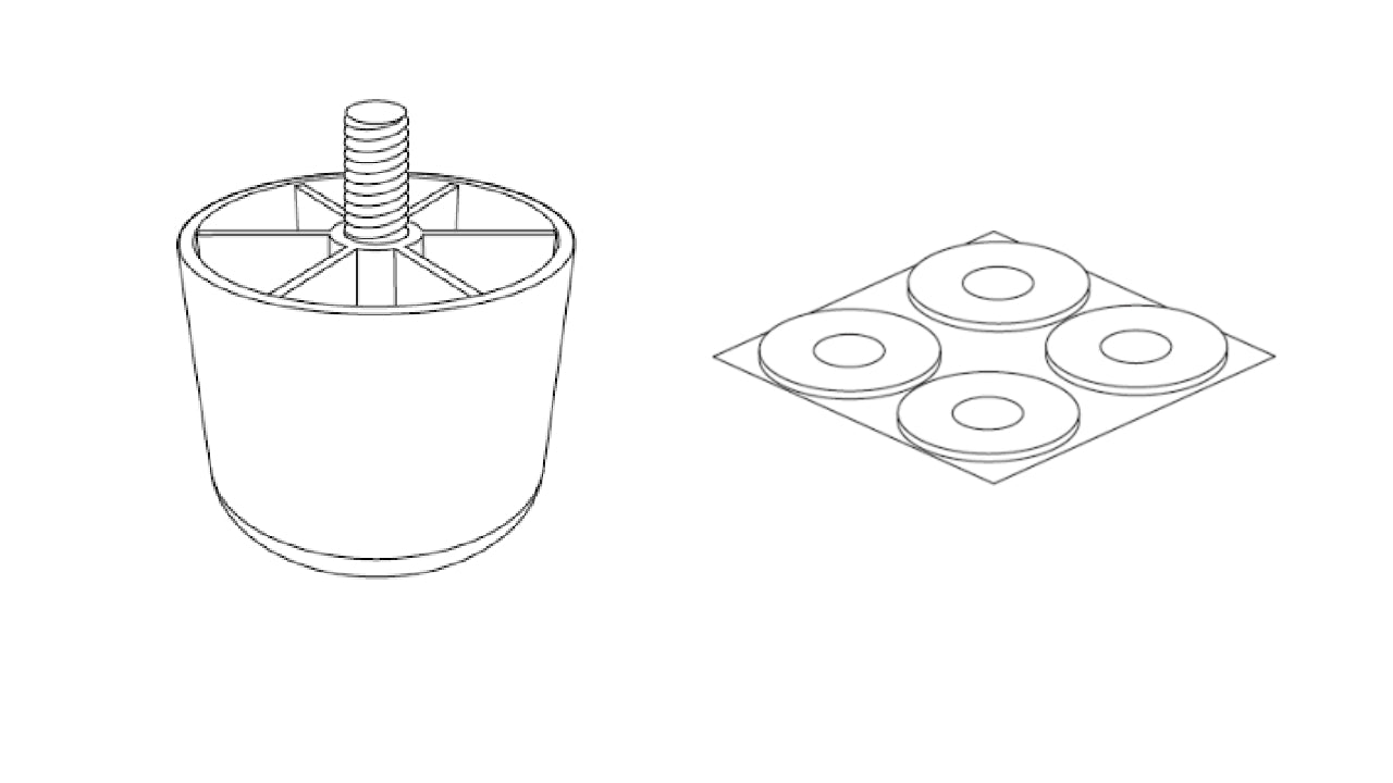 1x 147786 - 1x 117145 - LEG PAD FELT IKEA