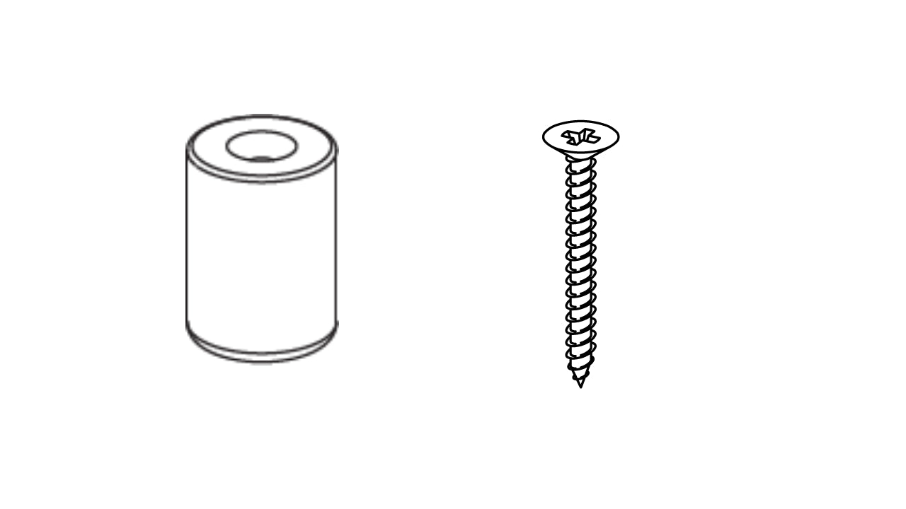 1X 148904 - 1X 10035574 - Wood Knob SCREW IKEA