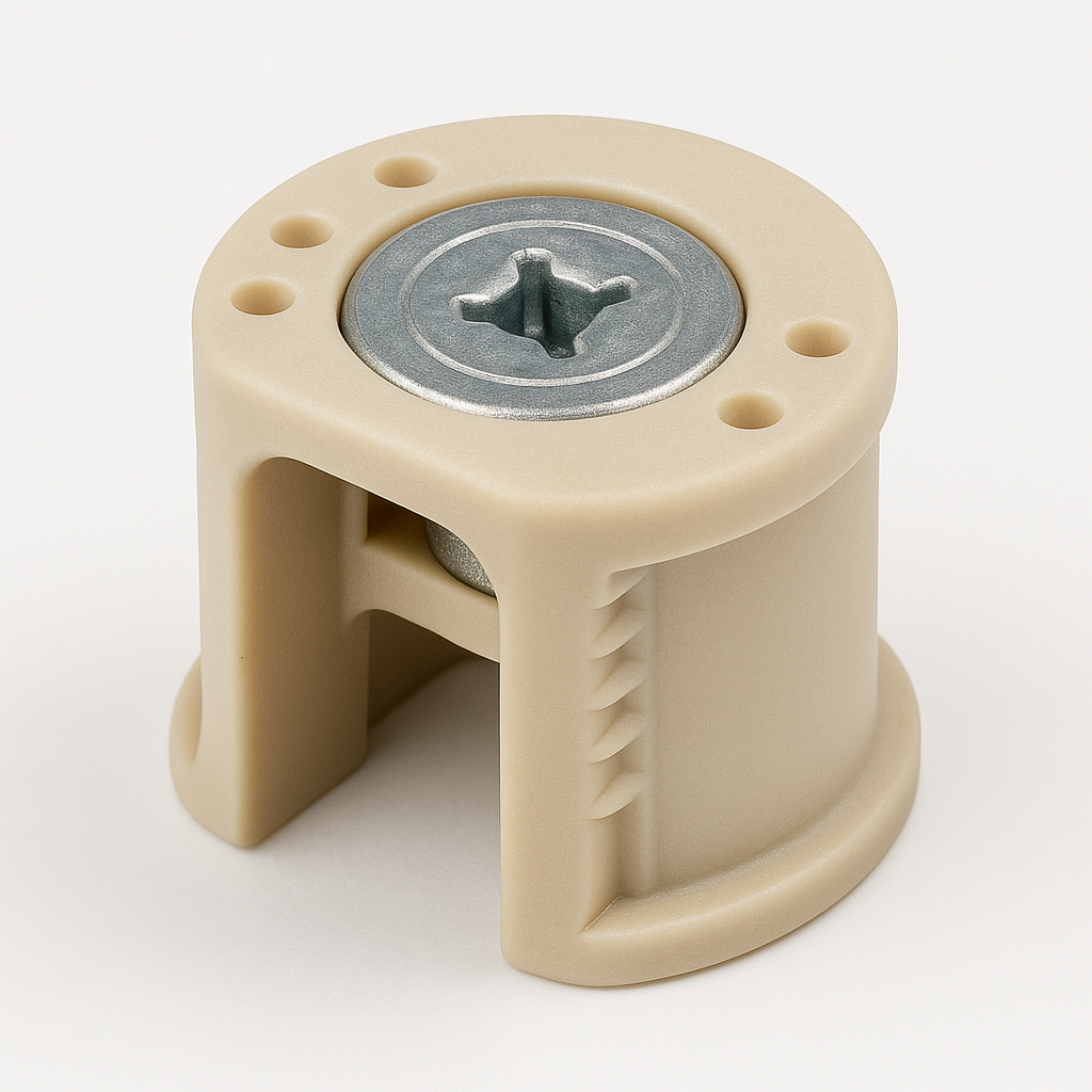 Plastic expanding anchor dowel 159426 for assembling IKEA furniture. Creates a secure fixing point for screws in particleboard.