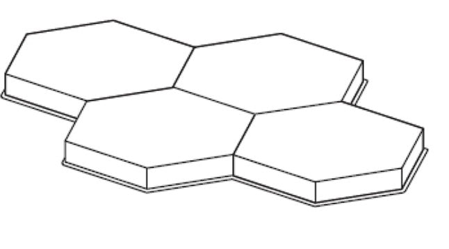 Felt Pad Hex 4PCS 38x3mm - Patin Feutre Feltro Fieltro 38 x 3 1 1/2" x 1/8"