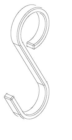 Hook 56x5mm - Crochet Gancio Gancho Haken Gancho крючок 56 x 5 3/16"