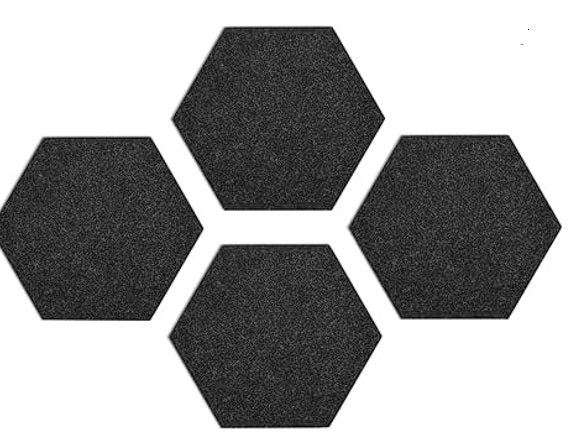 Felt Pad Hex 4PCS 38x3mm - Patin Feutre Feltro Fieltro 38 x 3 1 1/2" x 1/8"