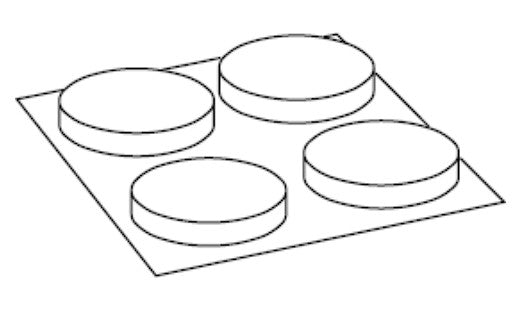 Felt Pad Set 4pc ø20x3mm - Set Patin Tampone Almohadilla ø20 x 3 