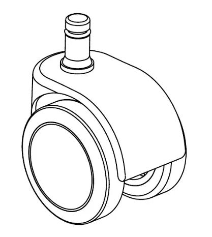 IKEA 10049269 Twin Caster ø50mm Pin - Roulette Rueda Girevole Doppelrolle ø50
