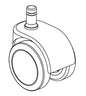 IKEA 10049269 Twin Caster ø50mm Pin - Roulette Rueda Girevole Doppelrolle ø50