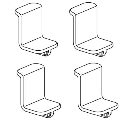 IKEA 10095882 Clip 24.6x20x2mm - Clip Agrafe Fermaglio Clip 24.6 x 20 x 2