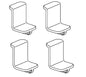 IKEA 10095882 Clip 24.6x20x2mm - Clip Agrafe Fermaglio Clip 24.6 x 20 x 2