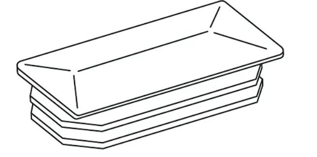 IKEA 10114301 Foot 60x30mm - Pied Pata Gamba Bein Perna 60 x 30 x 1.5