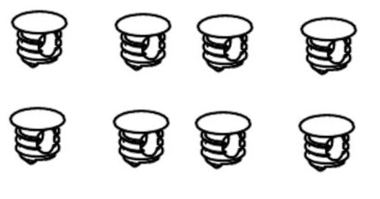 IKEA 124258 Cover Cap Set 10pc ø6.5mm - Bouchon Tappo Tapa Deckel ø6.5 mm