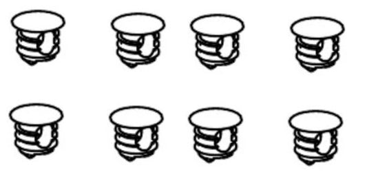 IKEA 124258 Cover Cap Set 10pc ø6.5mm - Bouchon Tappo Tapa Deckel ø6.5 mm