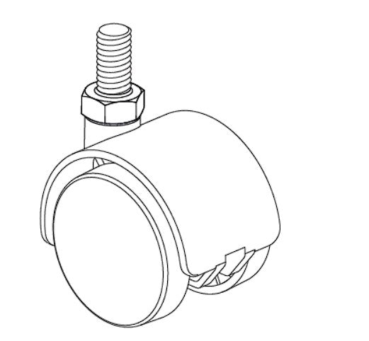 IKEA 157707 Twin Caster ø40mm M8 - Roulette Rueda Girevole Doppelrolle ø40 mm M8