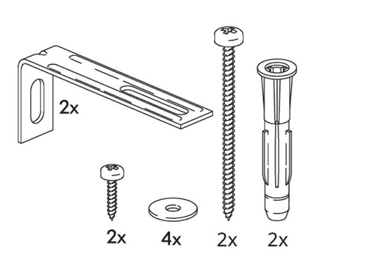 IKEA 326949 Wall Mount Kit - Kit Montage Fijación Montaggio Wandmontage