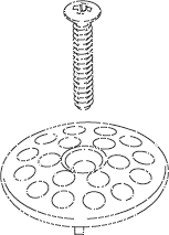 Esquema del IKEA 191107, tapón de rebosadero con tornillo para fregadero HAVSEN
