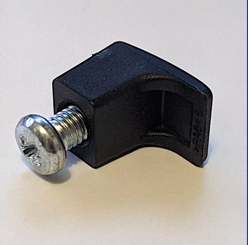 Photo of an IKEA 105163 screw in an IKEA 191315 plastic support pin