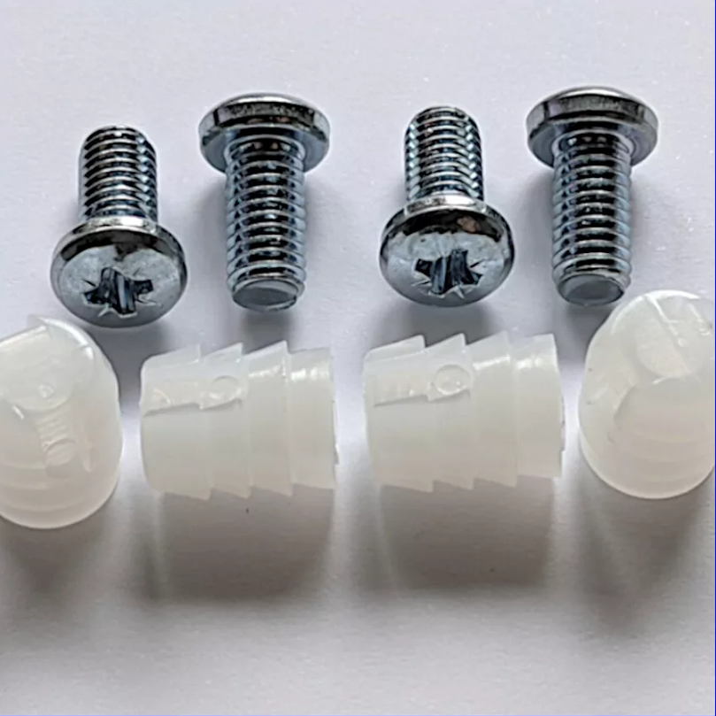 Photo of an IKEA plastic socket 102267 for MALM, HEMNES, BRIMNES beds and many other IKEA furniture pieces.