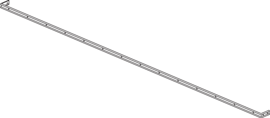 Croquis d'une pièce de rechange Ikea-112977 Brace (Metal Support) compatible avec les modèles IKEA FLEKKE, BRIMNES et HEMNES. 