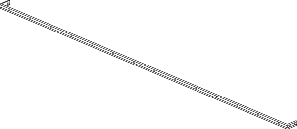 Croquis d'une pièce de rechange Ikea-112977 Brace (Metal Support) compatible avec les modèles IKEA FLEKKE, BRIMNES et HEMNES. 
