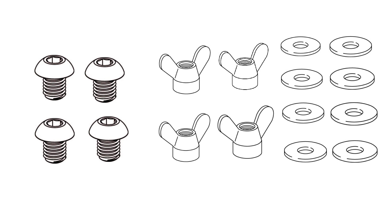 4x 10092470 - 4x 106718 - 8x 114579 -  SCREW Nut Wing Washer IKEA