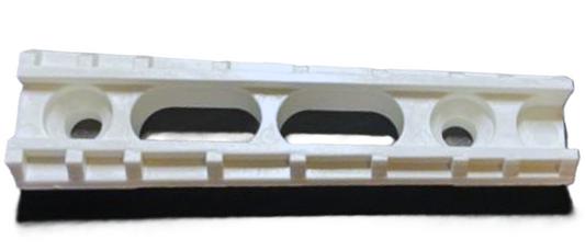 Corner reinforcement brace 128843 for stabilizing IKEA furniture. Replacement part used to reinforce the corners of bed frames to ensure rigidity.