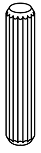 Croquis du tourillon en bois cannelé, pièce détachée référence IKEA 10038707. Si cet élément de fixation vous manque, ne cherchez plus : c'est le modèle compatible garanti. Cliquez sur ce lien pour commander votre lot chez nous et réparer votre meuble dès maintenant.