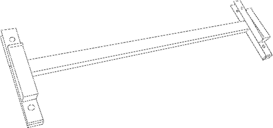 Croquis d'une Barre Ikea 121230 pour canapé kivik