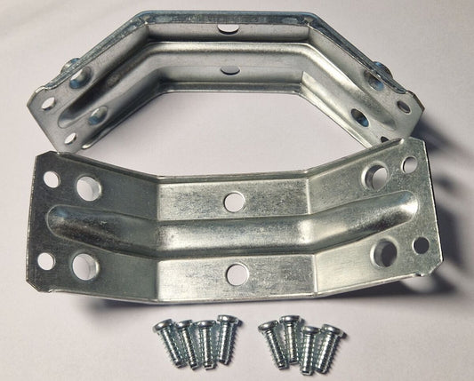 Pack of 2 metal foot reinforcement brackets 122483 for IKEA furniture. Replacement part to ensure the stability and strength of your furniture legs.