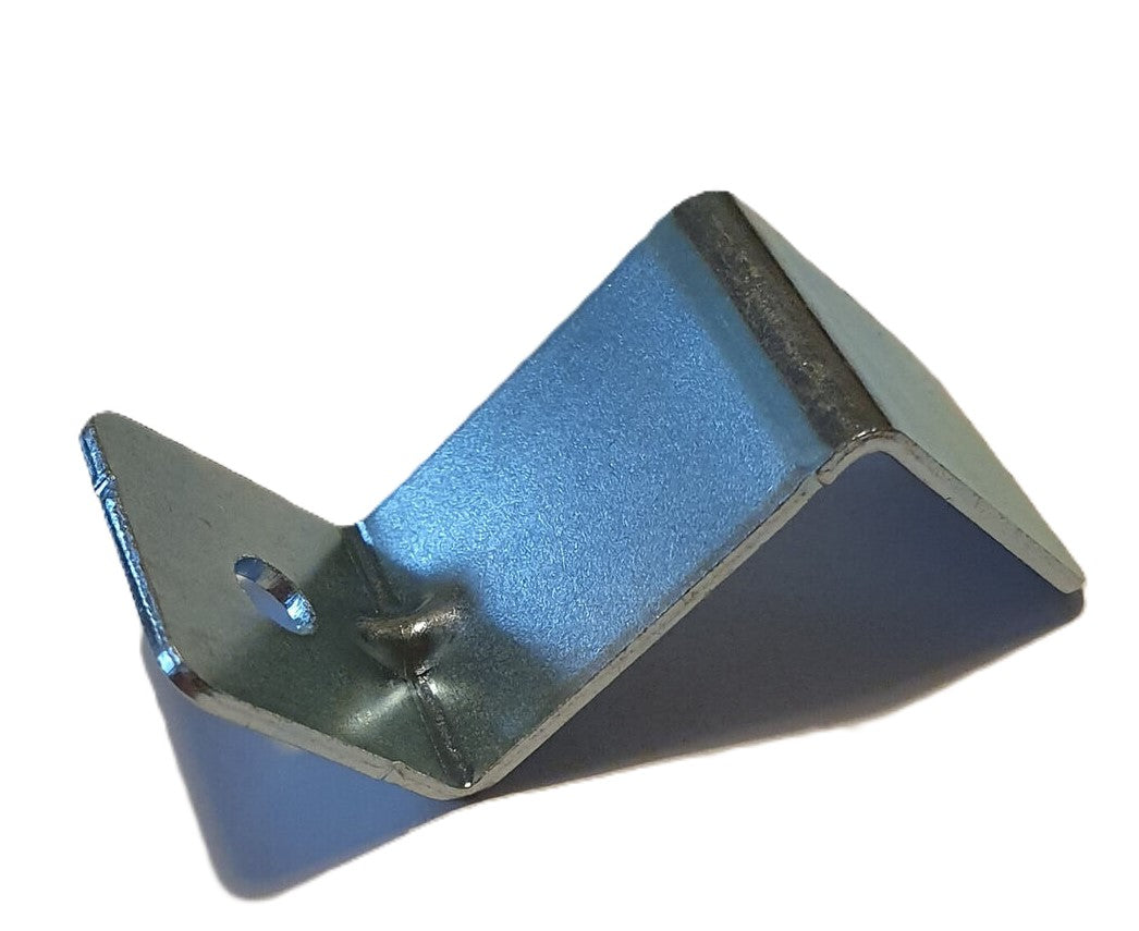 Replacement part 10002281 for the IKEA BEKANT desk series. This metal Z-bracket is used for the assembly and support of the frame.