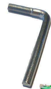 Pack of 2 zinc-plated L-hooks 10050797. M5 threaded replacement part for assembling or attaching accessories on IKEA furniture. 